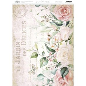 PAPEL DE ARROZ ARTIS DECOR LE JARDIN DES DELICES 29,7x42 cm