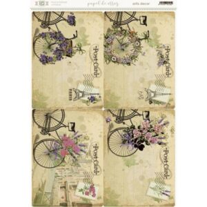 PAPEL DE ARROZ ARTIS DECOR POSTALES 29,7x42 cm