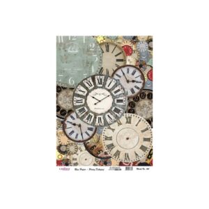 PAPEL DE ARROZ CADENCE ESFERAS RELOJ 30x41 cm
