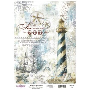 PAPEL DE ARROZ CADENCE FARO MARÍTIMO 30x41 cm