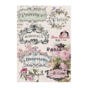 PAPEL DE ARROZ CADENCE CARTELES ROMANTICOS 30x41 cm