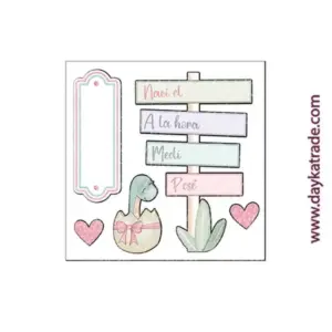 TLP-029 FIGURAS 2D CARTEL PESÉ, MEDÍ… PURO AMOR ROSAS DAYKA