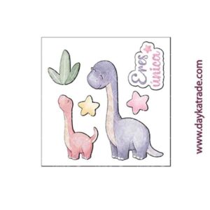 TLP-028 FIGURAS 2D DE DINOSAURIOS COLECCIÓN BEBE PURO AMOR ROSAS