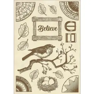 DECORACIÓN MADERA PAJARO STAMPERIA TAMAÑO A5