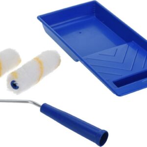 JUEGO DE RODILLOS DE PINTURA FX TOOLS DE 4 PIEZAS - 1 SOPORTE DE 28CM Y 2 RODILLOS DE 10CM MÁS BANDEJA RECOGEGOTAS