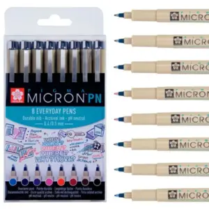 ESTUCHE 8 ROTULADORES PIGMA MICRON PN COLORES SUTIDOS