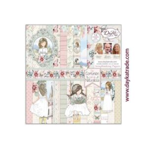 DAYKA KIT DE SCRAPBOOKING EN COMUNIÓN CON LA NATURALEZA NIÑA 30x30 CM